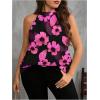 image:imageSOLY HUX Womens Plus Size Floral Halter Tank Top Sleeveless Flowy Summer Going Out ShirtsHot Pink Floral