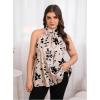 image:imageSOLY HUX Womens Plus Size Floral Halter Tank Top Sleeveless Flowy Summer Going Out ShirtsMulticolor Printed