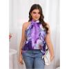 image:imageSOLY HUX Womens Plus Size Floral Halter Tank Top Sleeveless Flowy Summer Going Out ShirtsPurple Floral Printed