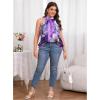 image:imageSOLY HUX Womens Plus Size Floral Halter Tank Top Sleeveless Flowy Summer Going Out ShirtsPurple Floral Printed