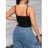 image:imageSOLY HUX Womens Plus Size Goth Cami Crop Tops Contrast Mesh Spaghetti Strap Summer TopBlack Heart