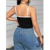 image:imageSOLY HUX Womens Plus Size Goth Cami Crop Tops Contrast Mesh Spaghetti Strap Summer TopBlack and White Heart