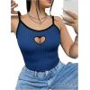 image:imageSOLY HUX Womens Plus Size Goth Cami Crop Tops Contrast Mesh Spaghetti Strap Summer TopDark Blue Heart