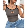 image:imageSOLY HUX Womens Plus Size Goth Cami Crop Tops Contrast Mesh Spaghetti Strap Summer TopGrey Heart
