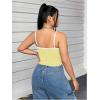 image:imageSOLY HUX Womens Plus Size Goth Cami Crop Tops Contrast Mesh Spaghetti Strap Summer TopMustard Yellow Heart