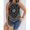 image:imageSOLY HUX Womens Plus Size Halter Tops Bandana Tank Top Tie Back Shirts Boho Casual Sleeveless Cami Tops