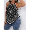 image:imageSOLY HUX Womens Plus Size Halter Tops Bandana Tank Top Tie Back Shirts Boho Casual Sleeveless Cami Tops