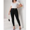 image:imageSOLY HUX Womens Plus Size High Waisted Skinny Work Pants Business Casual Leggings Dress PantsPlain Black