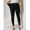 image:imageSOLY HUX Womens Plus Size High Waisted Skinny Work Pants Business Casual Leggings Dress PantsPlain Black