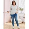 image:imageSOLY HUX Womens Plus Size Lace Long Sleeve Hoodies Hooded Sweatshirts Casual Loose Pullover TopsPure White