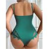 image:imageSOLY HUX Womens Plus Size Lingerie Sexy Bodysuit Lace Sheer One Piece Cami Teddy Babydoll NightwearDark Green