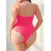 image:imageSOLY HUX Womens Plus Size Lingerie Sexy Bodysuit Lace Sheer One Piece Cami Teddy Babydoll NightwearHot Pink