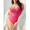 image:imageSOLY HUX Womens Plus Size Lingerie Sexy Bodysuit Lace Sheer One Piece Cami Teddy Babydoll NightwearHot Pink