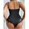 image:imageSOLY HUX Womens Plus Size Lingerie Sexy Bodysuit Lace Sheer One Piece Cami Teddy Babydoll NightwearPlain Black