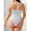 image:imageSOLY HUX Womens Plus Size Lingerie Sexy Bodysuit Lace Sheer One Piece Cami Teddy Babydoll NightwearPlain White