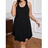 image:imageSOLY HUX Womens Plus Size Pajamas Tank Racerback Nightgowns Sleeveless Sleep Shirts Soft Chemise Dress Sleepwear Pure Black XXLarge Plus