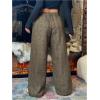 image:imageSOLY HUX Womens Plus Size Plaid Suit Pants High Waisted Wide Leg Pants Work Office TrousersBeige