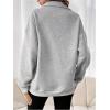 image:imageSOLY HUX Womens Plus Size Quarter Zip Sweatshirt Long Sleeve Drop Shoulder Collared Casual Pullover Tops Fall ClothesPure Light Grey
