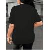 image:imageSOLY HUX Womens Plus Size Summer Tops Short Sleeve Leopard Graphic Tees Crew Neck TShirtsBlack Butterfly