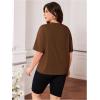 image:imageSOLY HUX Womens Plus Size Summer Tops Short Sleeve Leopard Graphic Tees Crew Neck TShirtsBrown Leopard