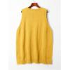 image:imageSOLY HUX Womens Plus Size Sweater Vest V Neck Sleeveless Loose Fit Knit Pullover Tank Tops with PocketsPure Yellow