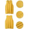 image:imageSOLY HUX Womens Plus Size Sweater Vest V Neck Sleeveless Loose Fit Knit Pullover Tank Tops with PocketsPure Yellow