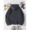 image:imageSOLY HUX Womens Plus Size Sweatshirt Letter Graphic Hoodies Drawstring Drop Shoulder Long Sleeve Pullover TopsDark Grey Letter