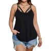 image:imageSOLY HUX Womens Plus Size Tops Sexy Lace Going Out Cami Tops Cut Out Spaghetti Strap Summer CamisoleSolid Black