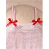 image:imageSOLY HUX Womens Sexy Sheer Mesh Pajama Bowknot Camisole Top and Shorts 2 Piece Cute Heart Print See Through Lingerie SetPink Heart