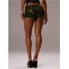 image:imageSOLY HUX Womens Shiny Sequin Mini Shorts Sparkly Skinny Booty Shorts Music Festival Rave Outfits ClubwearPlain Green