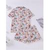 image:imageSOLY HUX Womens Short Pajamas Set Cute Printed Button Short Sleeve Shirt with Shorts Sleepwear PJs SetWhite Animals