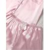 image:imageSOLY HUX Womens Silk Pajama Set Short Sleeve Satin Sleepwear Button Down Shirt and Shorts Sets LoungewearPlain Pink