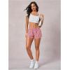 image:imageSOLY HUX Womens Striped Print Drawstring Waist Shorts Wide Leg Summer Beach Mini ShortsRed Gingham