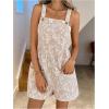 image:imageSOLY HUX Womens Summer Floral Jumpsuit Wide Leg Overall Shorts Boho Vacation Rompers with PocketKhaki Floral