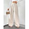 image:imageSOLY HUX Womens Wide Leg Dress Pants High Waisted Pleated Loose Work Office TrousersPure Apricot