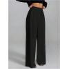 image:imageSOLY HUX Womens Wide Leg Dress Pants High Waisted Pleated Loose Work Office TrousersPure Black