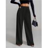 image:imageSOLY HUX Womens Wide Leg Dress Pants High Waisted Pleated Loose Work Office TrousersPure Black
