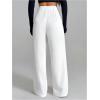 image:imageSOLY HUX Womens Wide Leg Dress Pants High Waisted Pleated Loose Work Office TrousersPure White