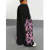 image:imageSOLY HUX Womens Y2k Baggy Sweatpants Wide Leg Graphic Grunge Goth 2000s Emo Pants Streetwear with PocketsBlack Graphic Print