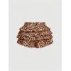 image:imageSOLY HUX Womens Y2k Leopard Ruffle Mini Shorts Cheetah Print Elastic Waist Bow Layered Bloomer ShortsBrown Leopard