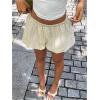 image:imageSOLY HUX Womens Y2k Striped Bubble Shorts Elastic Low Rise Puffy Balloon Summer Mini ShortsApricot Striped