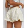 image:imageSOLY HUX Womens Y2k Striped Bubble Shorts Elastic Low Rise Puffy Balloon Summer Mini ShortsApricot Striped