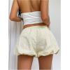 image:imageSOLY HUX Womens Y2k Striped Bubble Shorts Elastic Low Rise Puffy Balloon Summer Mini ShortsApricot Striped