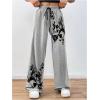 image:imageSOLY HUX Womens Y2k Sweatpants Drawstring Waist Wide Leg Gothic Grunge Pants StreetwearGrey Graphic