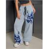 image:imageSOLY HUX Womens Y2k Sweatpants Drawstring Waist Wide Leg Gothic Grunge Pants StreetwearLight Grey