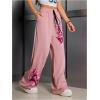 image:imageSOLY HUX Womens Y2k Sweatpants Drawstring Waist Wide Leg Gothic Grunge Pants StreetwearPink Graphic