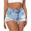 image:imageSOLY HUX Womens Denim Shorts High Waisted Ripped Distressed Casual Jean Shorts with PocketsLight Wash