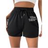 image:imageSOLY HUX Womens Letter Graphic Drawstring Elastic Waist Casual Summer Sweat ShortsBlack Letter