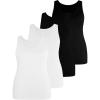 image:imageSOLY HUX Womens Plus Size 4 Packs Long Tank Tops Sleeveless Undershirts Layering Basic VestsBlack White