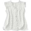image:imageSOLY HUX Womens Plus Size Blouse Swiss Dots V Neck Ruffle Sleeveless Vacation Casual Summer TopsPlain White